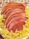 Spiral Sliced Ham Royalty Free Stock Photo