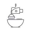 Spiral slicer icon, linear isolated illustration, thin line vector, web design sign, outline concept symbol with