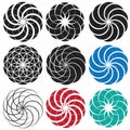 Spiral snail decorative symbol