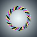 Spiral spring of CMYK colors Royalty Free Stock Photo