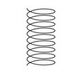 Spiral spring. Metal wire coil spring icon. Thin zigzag waves symbol. Flexible coil shape. Loop line pattern. Vector Royalty Free Stock Photo