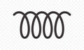 Spiral spring or swirl line vector icon