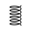 Spiral spring vector icon.