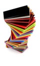 spiral Stack of different colours Cast Acrylic Sheet