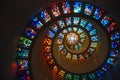 Spiral Stained glass at the Thanksgiving Chapel, Dallas
