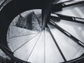 Spiral Stair case Modern Building Interior shade shadow Architecture details Royalty Free Stock Photo