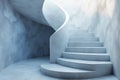 Spiral stair case on white Royalty Free Stock Photo