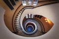 Spiral Stair in an Old Building, Shanghai, China Royalty Free Stock Photo