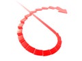 Spiral stair shaped arrow