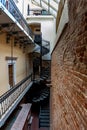 The spiral staircase of Bandinelli Palace, Lviv, Ukraine