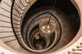 Spiral staircase with big lamps Royalty Free Stock Photo