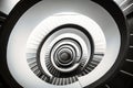 A Spiral Staircase in Black and White Royalty Free Stock Photo