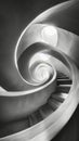 Spiral staircase in black and white Royalty Free Stock Photo