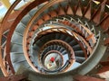 Spiral staircase abstract perspective baltimore maryland Royalty Free Stock Photo