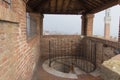 Spiral staircase down from the Facciatone, Siena, Tuscany. Italy. Royalty Free Stock Photo