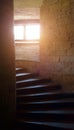 Spiral staircase in the dungeon Royalty Free Stock Photo