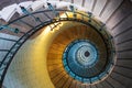 Spiral staircase inside the Eckmuhl lighthouse Royalty Free Stock Photo