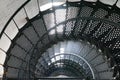 A spiral staircase inside a lighthouse Royalty Free Stock Photo