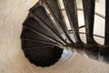Spiral staircase inside the old Cape Henry Lighthouse in Virginia Royalty Free Stock Photo