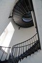 Spiral Staircase inside Old Lighthouse Royalty Free Stock Photo