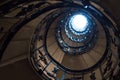 Spiral staircase inside of St Stephen Basilica in Budapest Royalty Free Stock Photo