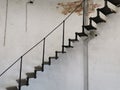 spiral staircase inside the water tower in the Staraya Russa Royalty Free Stock Photo