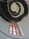 spiral staircase inside the water tower in the Staraya Russa Royalty Free Stock Photo