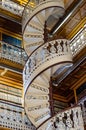 Spiral staircase at the Law Library in the Iowa State Capitol Royalty Free Stock Photo