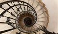 A spiral staircase leading to the dome of the Basilica of St. St Royalty Free Stock Photo