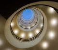 Spiral staircase, light and shadow