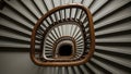 Spiral Staircase Looking Down from Above Royalty Free Stock Photo