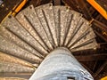 Spiral staircae of a lookout tower at lake Balaton Royalty Free Stock Photo