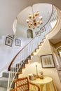 Spiral staircase in luxury house Royalty Free Stock Photo