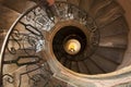 Spiral Staircase in the Melk Abbey in Austria. Royalty Free Stock Photo