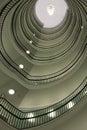 Spiral staircase of modern office building in Okraglak in Poznan, Poland Royalty Free Stock Photo