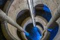 Spiral staircase of the Munot fortification in Schaffhausen, Switzerland...IMAGE Royalty Free Stock Photo