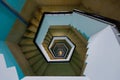 Spiral staircase of the new lighthouse in Puducherry, South India Royalty Free Stock Photo