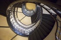 The Spiral staircase in the old house in Warsaw Royalty Free Stock Photo