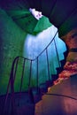 The spiral staircase in the old lighthouse Royalty Free Stock Photo