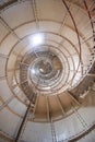Spiral staircase in the old lighthouse in Poti, Georgia Royalty Free Stock Photo