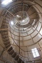 Spiral staircase in the old lighthouse in Poti, Georgia Royalty Free Stock Photo