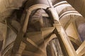 Spiral staircase in the old royal castle Conciergerie. Paris