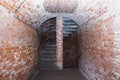 A spiral staircase from the red bricks Royalty Free Stock Photo