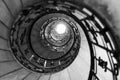 Spiral staircase in St. Stephen Basilica in Budapest Royalty Free Stock Photo