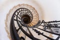 Spiral staircase in St. Stephen\'s Basilica in Budapest, Hungary Royalty Free Stock Photo