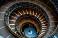 Spiral staircase and stairs of the Vatican city museums in Rome , Italy Royalty Free Stock Photo