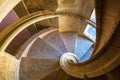 Spiral staircase in Templar castle in Tomar Royalty Free Stock Photo