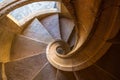 Spiral staircase in Templar castle in Tomar