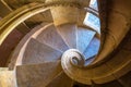Spiral staircase in Templar castle in Tomar Royalty Free Stock Photo