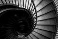 Spiral staircase at the Zeitz Mocaa Museum of Contemporary Art Africa on the V&A Waterfront, Cape Town, South Africa.